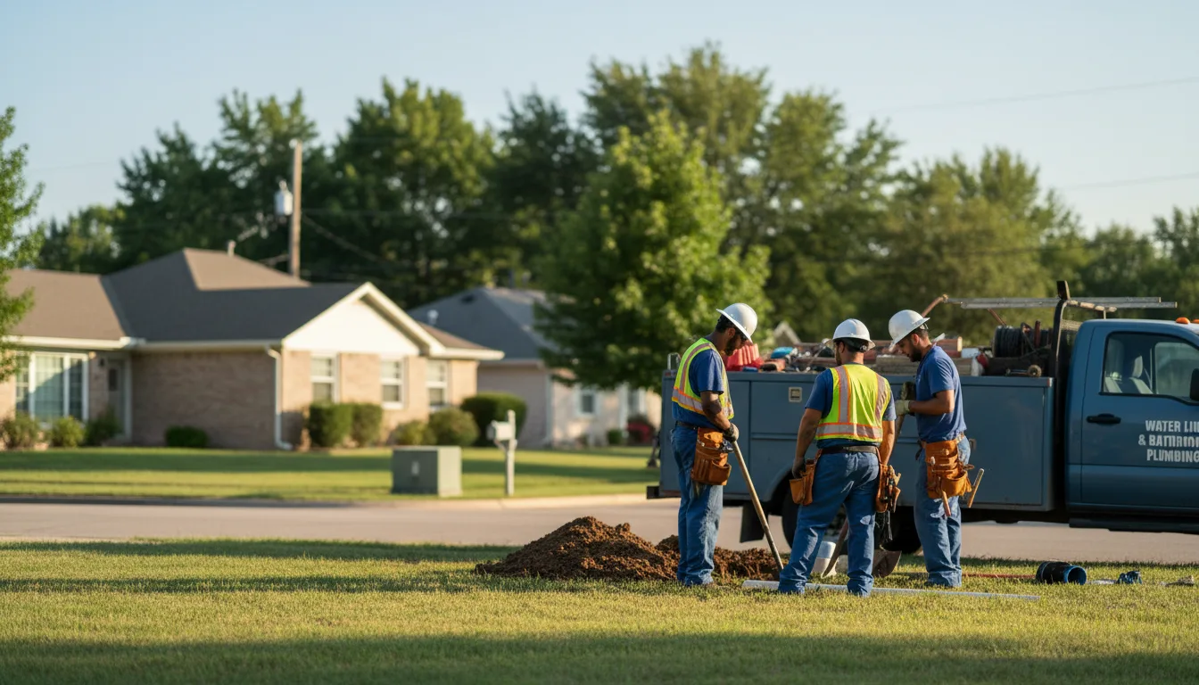 Residential water line and bathroom plumbing service in Helendale, CA